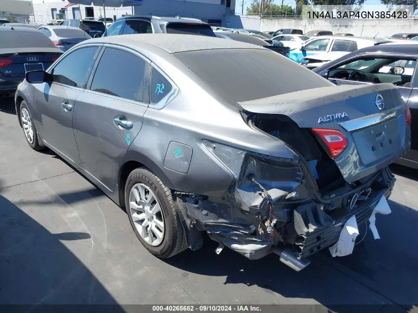 2016 Nissan Altima 2.5 S VIN: 1N4AL3AP4GN385428 Lot: 40265682