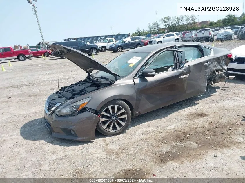 2016 Nissan Altima 2.5 Sl VIN: 1N4AL3AP2GC228928 Lot: 40267584