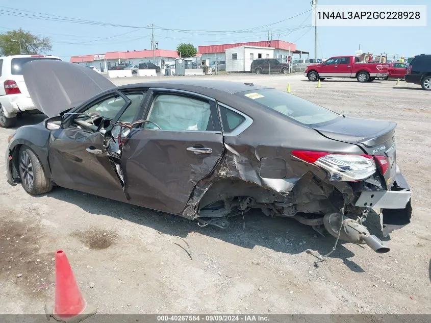 2016 Nissan Altima 2.5 Sl VIN: 1N4AL3AP2GC228928 Lot: 40267584