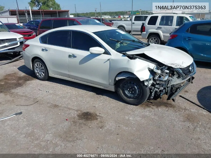 2016 Nissan Altima 2.5/S/Sv/Sl/Sr VIN: 1N4AL3AP7GN375363 Lot: 40276671