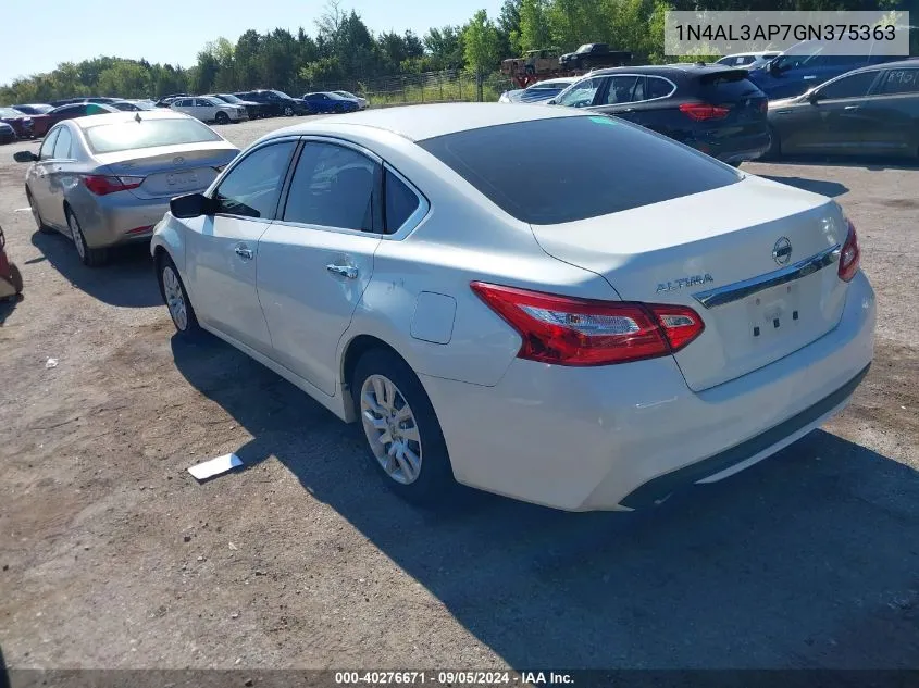 2016 Nissan Altima 2.5/S/Sv/Sl/Sr VIN: 1N4AL3AP7GN375363 Lot: 40276671