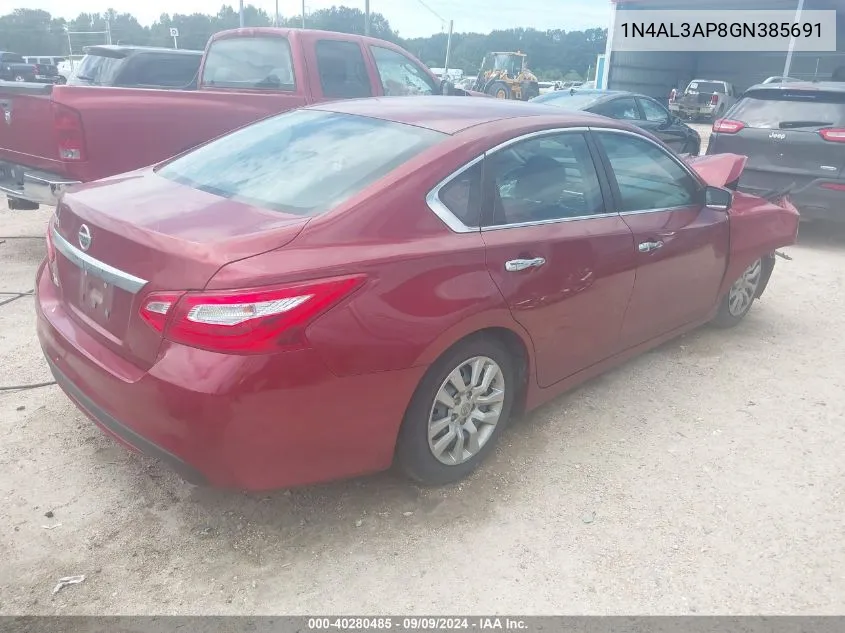 2016 Nissan Altima 2.5 S VIN: 1N4AL3AP8GN385691 Lot: 40280485