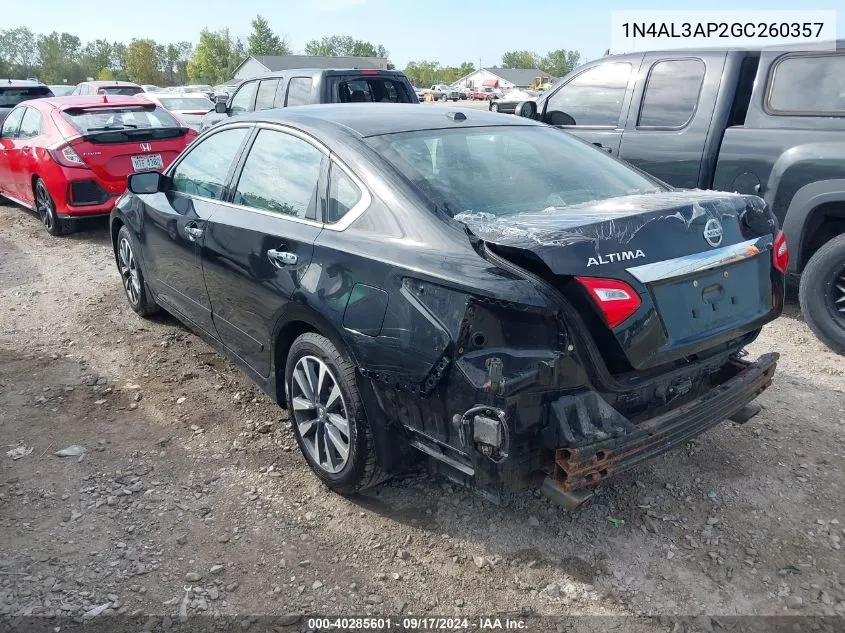 2016 Nissan Altima 2.5 Sv VIN: 1N4AL3AP2GC260357 Lot: 40285601