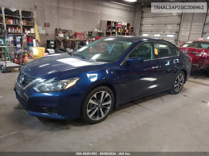 2016 Nissan Altima 2.5 Sr VIN: 1N4AL3AP2GC206962 Lot: 40291093