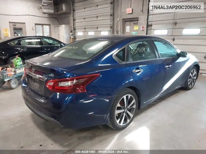 2016 Nissan Altima 2.5 Sr VIN: 1N4AL3AP2GC206962 Lot: 40291093