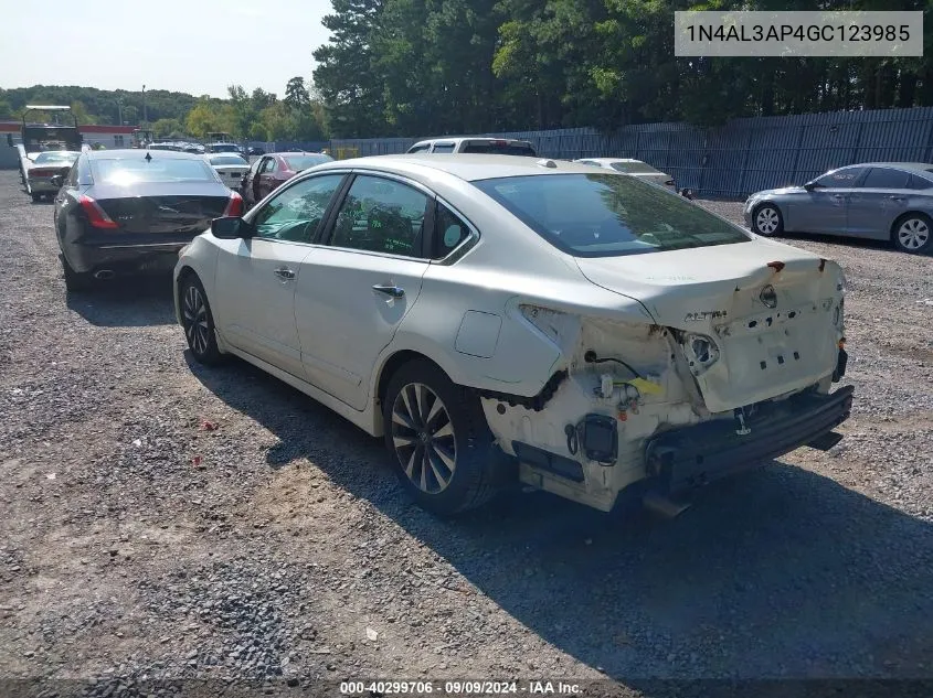 2016 Nissan Altima 2.5 Sv VIN: 1N4AL3AP4GC123985 Lot: 40299706