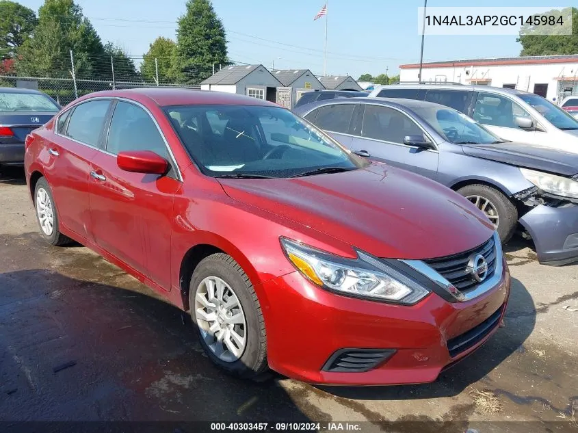 2016 Nissan Altima 2.5/2.5 S/2.5 Sl/2.5 Sr/2.5 Sv VIN: 1N4AL3AP2GC145984 Lot: 40303457