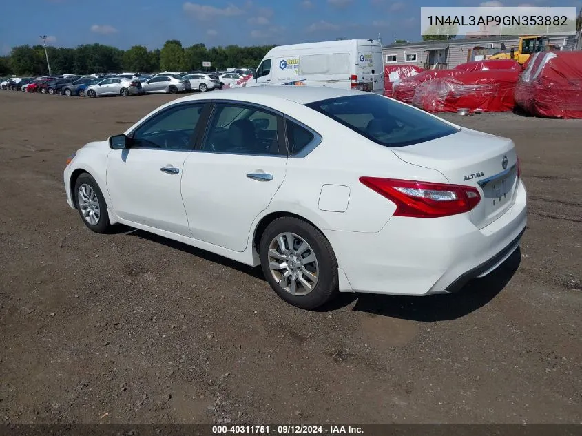 2016 Nissan Altima 2.5 S VIN: 1N4AL3AP9GN353882 Lot: 40311751