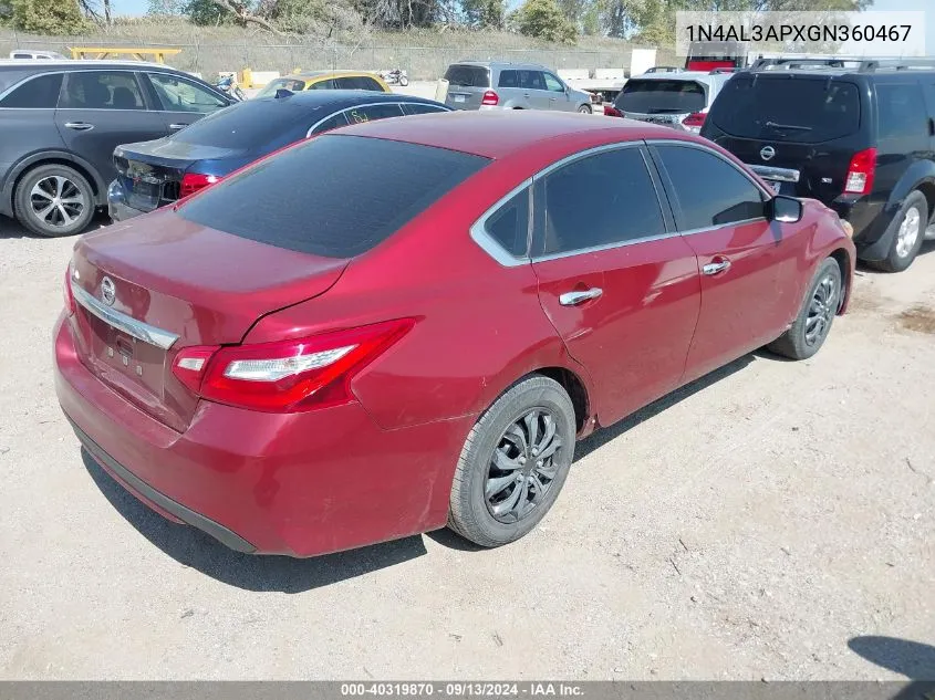 1N4AL3APXGN360467 2016 Nissan Altima 2.5/2.5 S/2.5 Sl/2.5 Sr/2.5 Sv