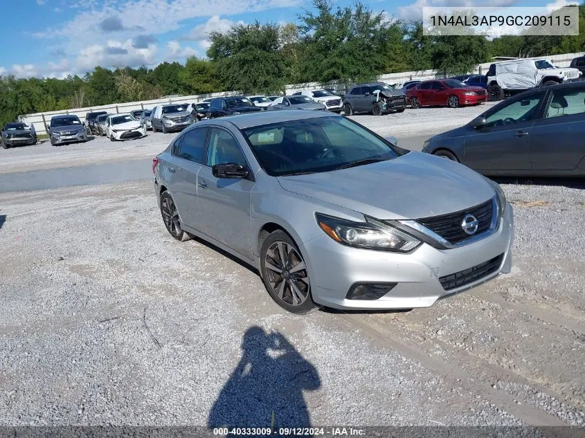 2016 Nissan Altima 2.5 Sr VIN: 1N4AL3AP9GC209115 Lot: 40333009