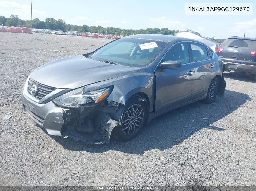 2016 Nissan Altima 2.5 S VIN: 1N4AL3AP9GC129670 Lot: 40335915