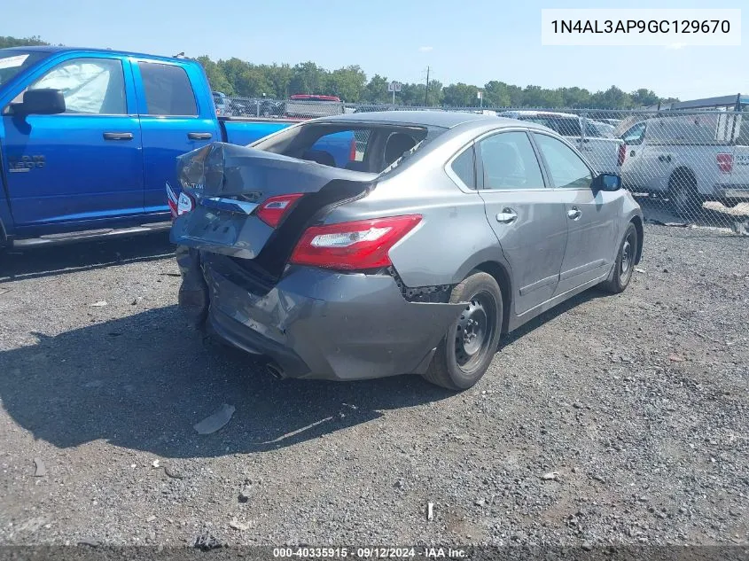 2016 Nissan Altima 2.5 S VIN: 1N4AL3AP9GC129670 Lot: 40335915