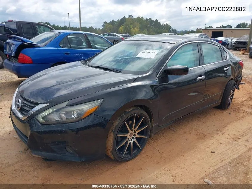 2016 Nissan Altima 2.5 Sr VIN: 1N4AL3AP7GC222882 Lot: 40336764