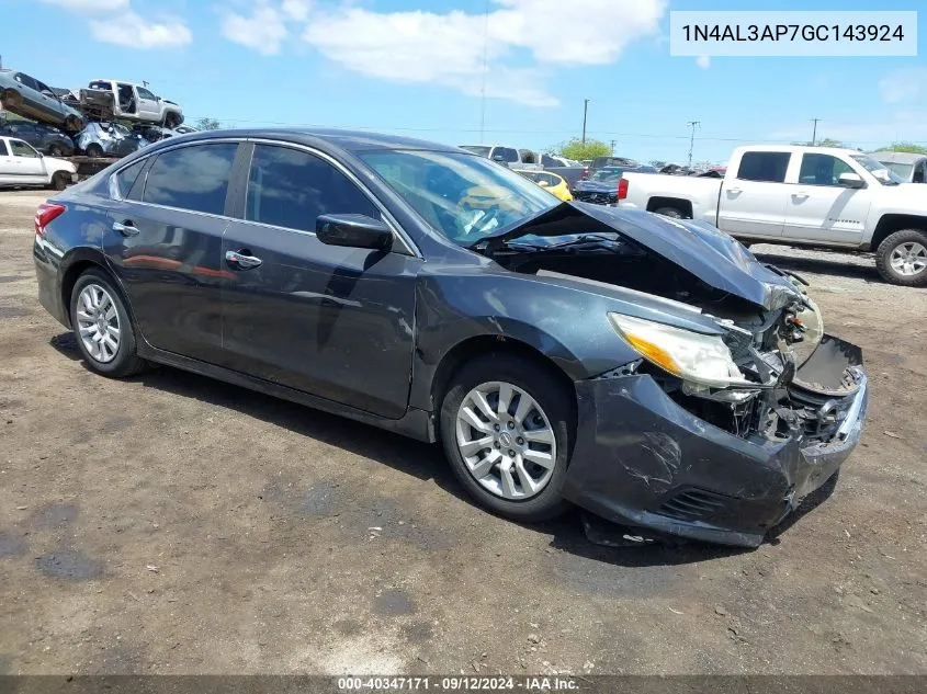 2016 Nissan Altima 2.5 S VIN: 1N4AL3AP7GC143924 Lot: 40347171