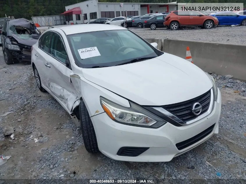 2016 Nissan Altima 2.5 S VIN: 1N4AL3AP1GN321248 Lot: 40348653