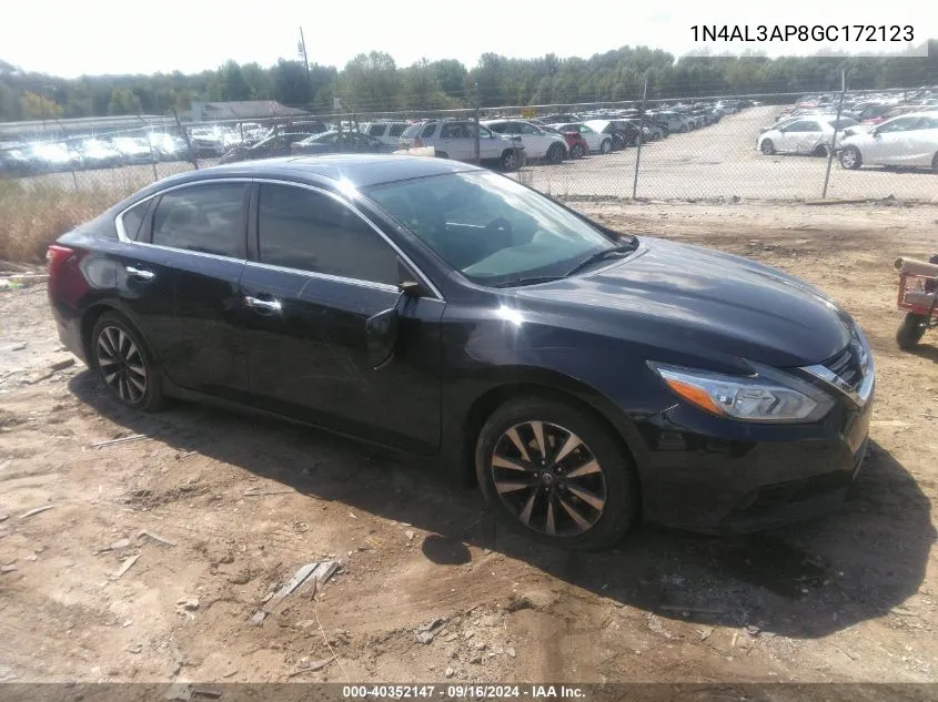 2016 Nissan Altima 2.5 Sv VIN: 1N4AL3AP8GC172123 Lot: 40352147