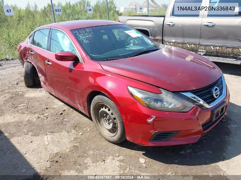 2016 Nissan Altima 2.5/S/Sv/Sl/Sr VIN: 1N4AL3AP2GN336843 Lot: 40357957