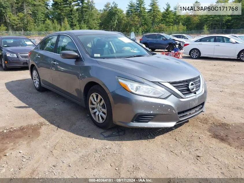 2016 Nissan Altima 2.5/2.5 S/2.5 Sl/2.5 Sr/2.5 Sv VIN: 1N4AL3AP5GC171768 Lot: 40364181