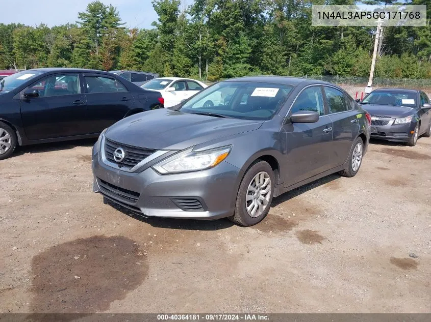 2016 Nissan Altima 2.5/2.5 S/2.5 Sl/2.5 Sr/2.5 Sv VIN: 1N4AL3AP5GC171768 Lot: 40364181