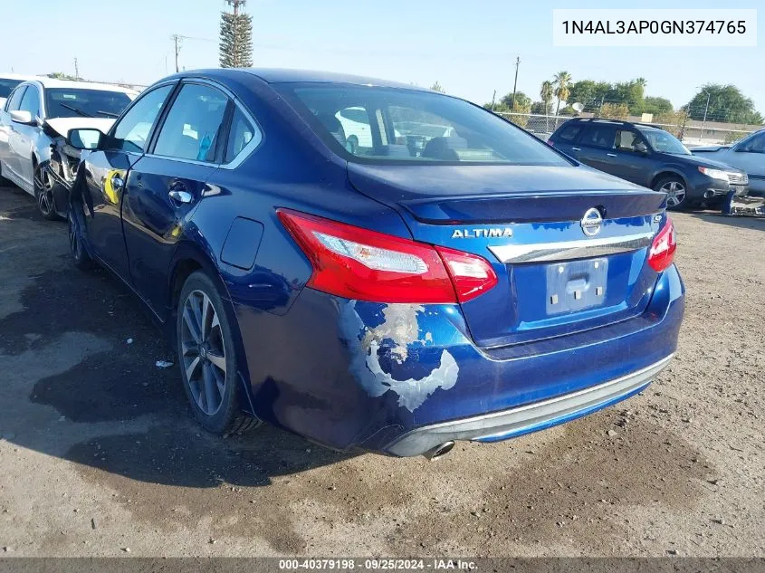 1N4AL3AP0GN374765 2016 Nissan Altima 2.5 Sr