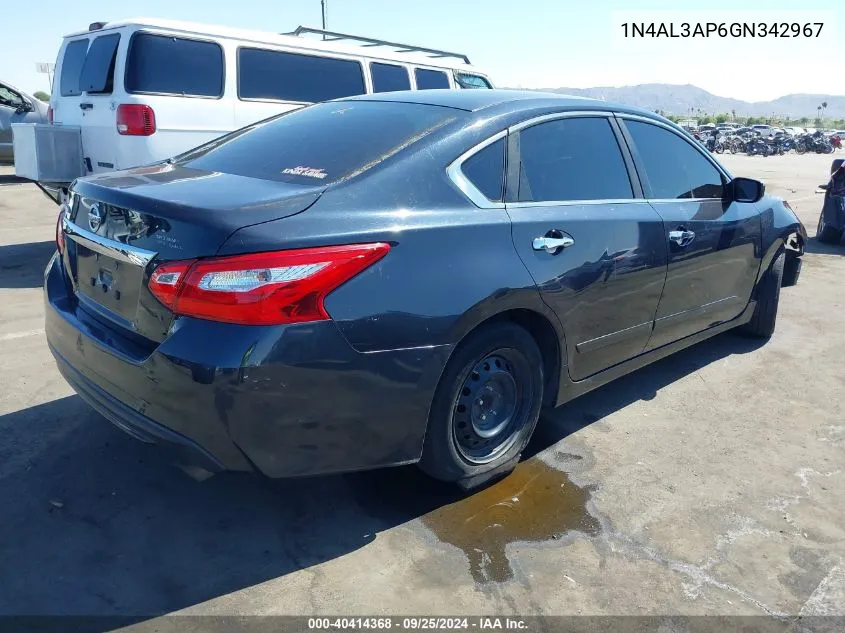 1N4AL3AP6GN342967 2016 Nissan Altima 2.5/2.5 S/2.5 Sl/2.5 Sr/2.5 Sv