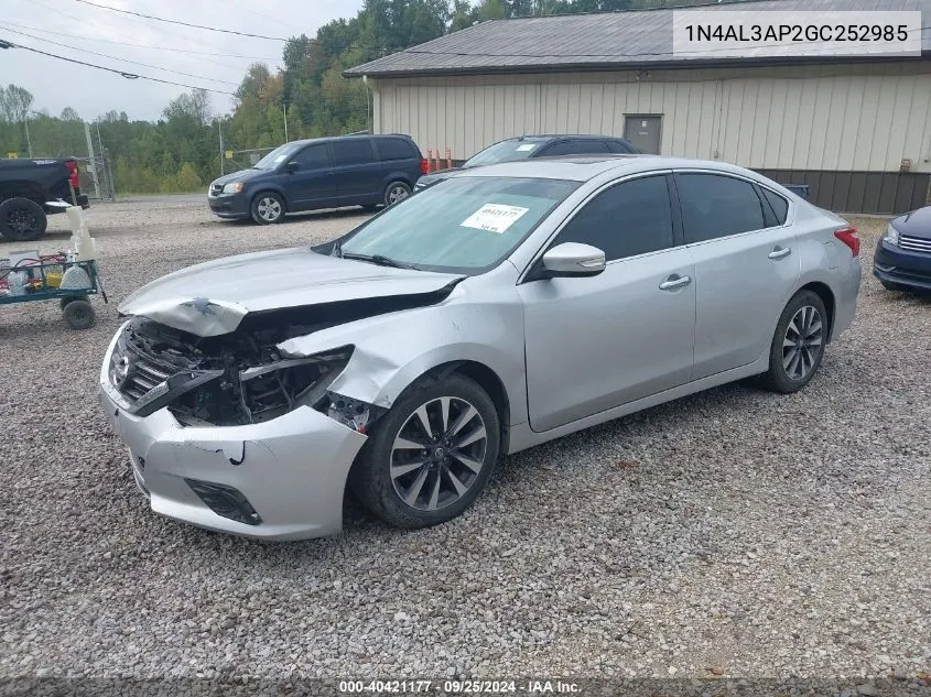 2016 Nissan Altima 2.5 Sv VIN: 1N4AL3AP2GC252985 Lot: 40421177