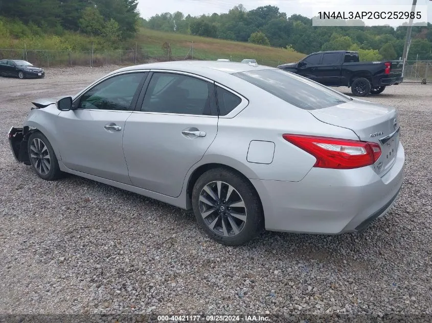 1N4AL3AP2GC252985 2016 Nissan Altima 2.5 Sv