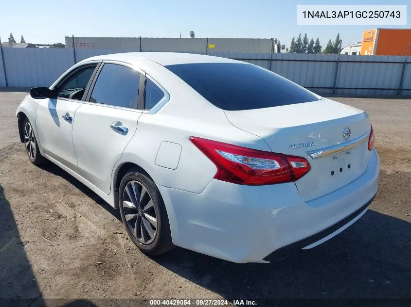 1N4AL3AP1GC250743 2016 Nissan Altima 2.5/2.5 S/2.5 Sl/2.5 Sr/2.5 Sv