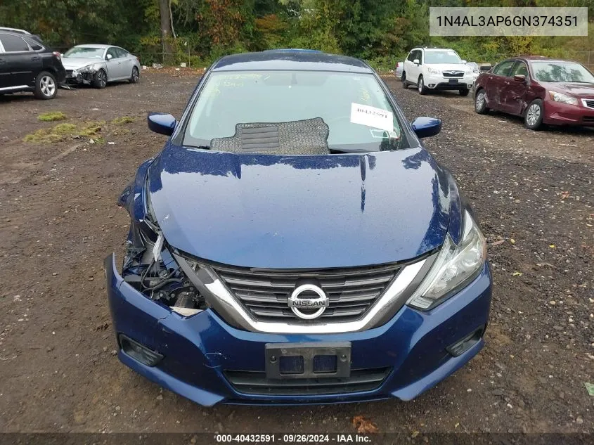 1N4AL3AP6GN374351 2016 Nissan Altima 2.5 Sr