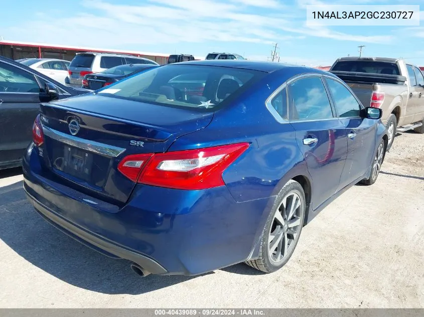 2016 Nissan Altima 2.5 Sr VIN: 1N4AL3AP2GC230727 Lot: 40439089