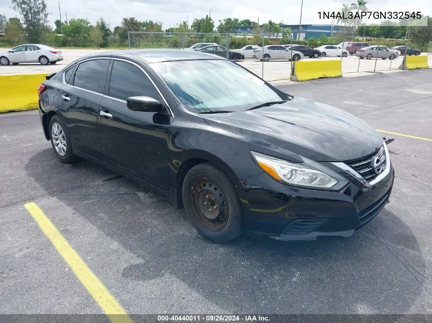 2016 Nissan Altima 2.5 S VIN: 1N4AL3AP7GN332545 Lot: 40440011