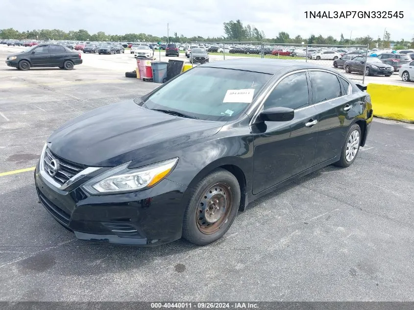 2016 Nissan Altima 2.5 S VIN: 1N4AL3AP7GN332545 Lot: 40440011