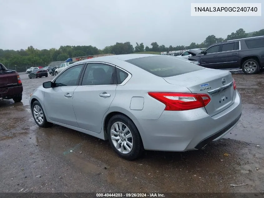 1N4AL3AP0GC240740 2016 Nissan Altima 2.5/2.5 S/2.5 Sl/2.5 Sr/2.5 Sv