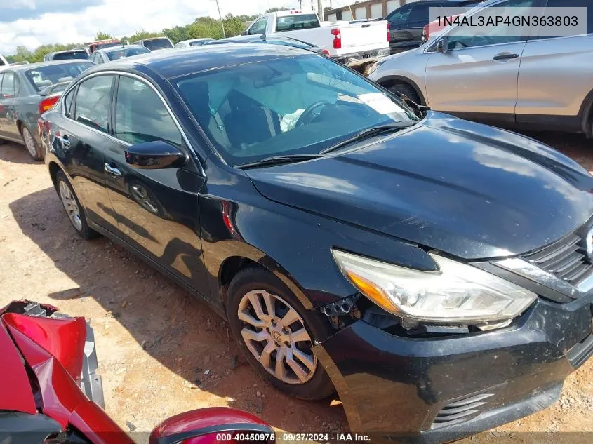 2016 Nissan Altima 2.5 S VIN: 1N4AL3AP4GN363803 Lot: 40450975