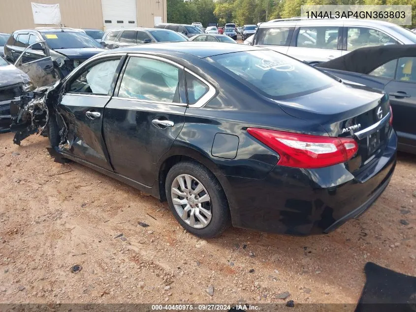 2016 Nissan Altima 2.5 S VIN: 1N4AL3AP4GN363803 Lot: 40450975