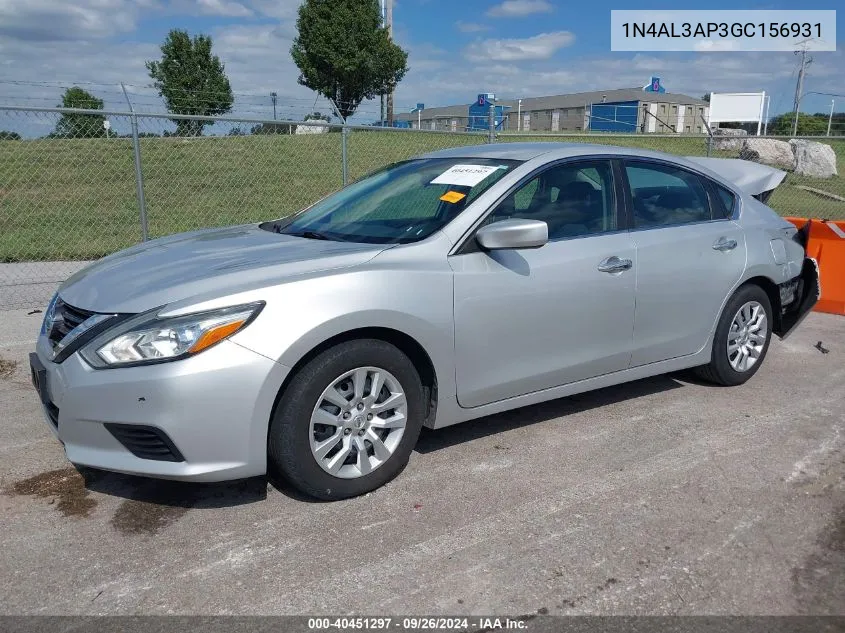 1N4AL3AP3GC156931 2016 Nissan Altima 2.5/2.5 S/2.5 Sl/2.5 Sr/2.5 Sv