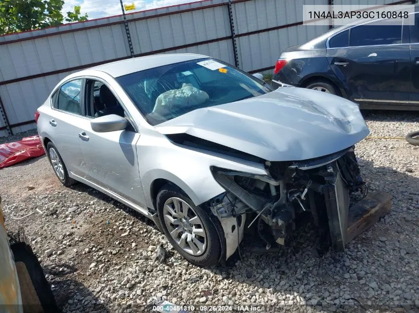 1N4AL3AP3GC160848 2016 Nissan Altima 2.5 S