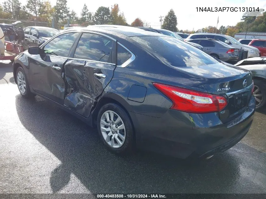 2016 Nissan Altima 2.5/2.5 S/2.5 Sl/2.5 Sr/2.5 Sv VIN: 1N4AL3AP7GC131014 Lot: 40483508