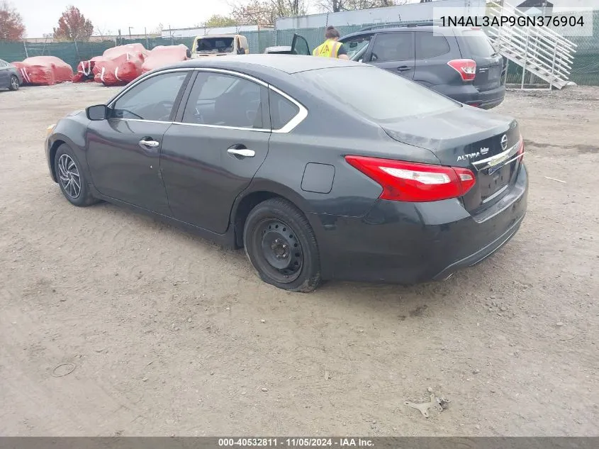 2016 Nissan Altima 2.5/2.5 S/2.5 Sl/2.5 Sr/2.5 Sv VIN: 1N4AL3AP9GN376904 Lot: 40532811