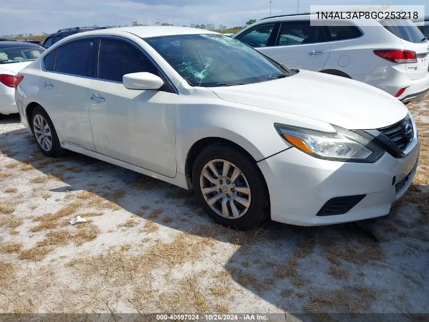 2016 Nissan Altima 2.5/2.5 S/2.5 Sl/2.5 Sr/2.5 Sv VIN: 1N4AL3AP8GC253218 Lot: 40597024