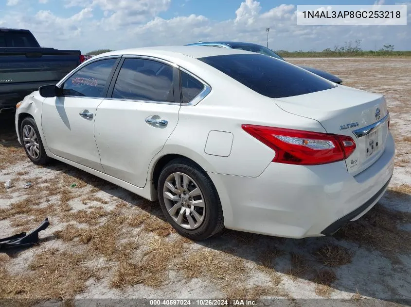 2016 Nissan Altima 2.5/2.5 S/2.5 Sl/2.5 Sr/2.5 Sv VIN: 1N4AL3AP8GC253218 Lot: 40597024