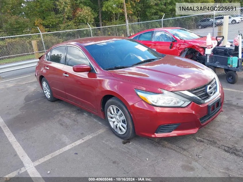 2016 Nissan Altima 2.5/2.5 S/2.5 Sl/2.5 Sr/2.5 Sv VIN: 1N4AL3AP4GC225691 Lot: 40605046