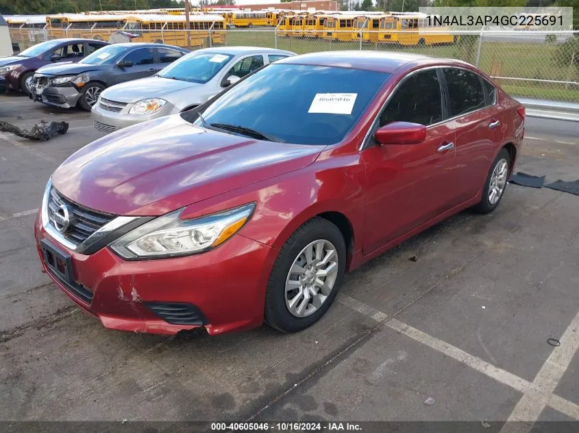 2016 Nissan Altima 2.5/2.5 S/2.5 Sl/2.5 Sr/2.5 Sv VIN: 1N4AL3AP4GC225691 Lot: 40605046