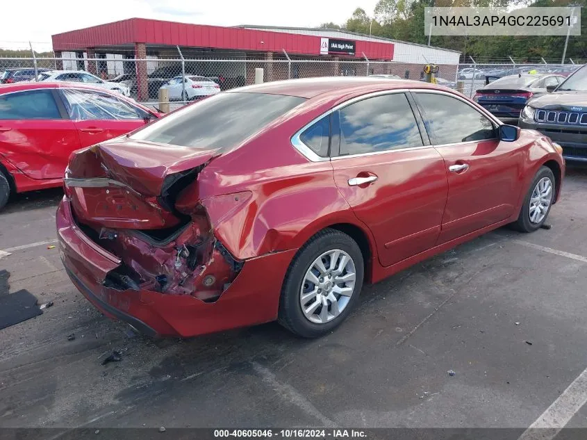 2016 Nissan Altima 2.5/2.5 S/2.5 Sl/2.5 Sr/2.5 Sv VIN: 1N4AL3AP4GC225691 Lot: 40605046