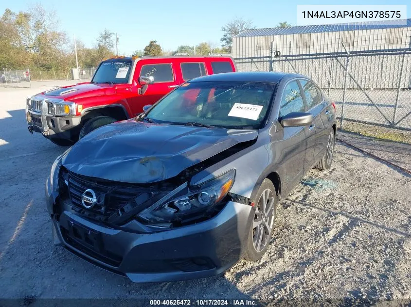 2016 Nissan Altima 2.5/S/Sv/Sl/Sr VIN: 1N4AL3AP4GN378575 Lot: 40625472