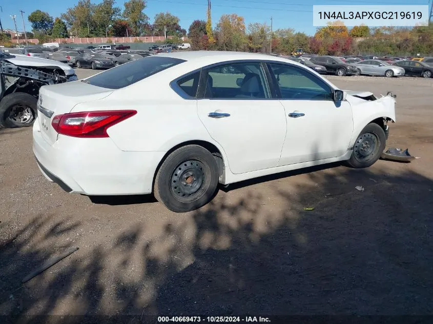 2016 Nissan Altima 2.5 S VIN: 1N4AL3APXGC219619 Lot: 40669473