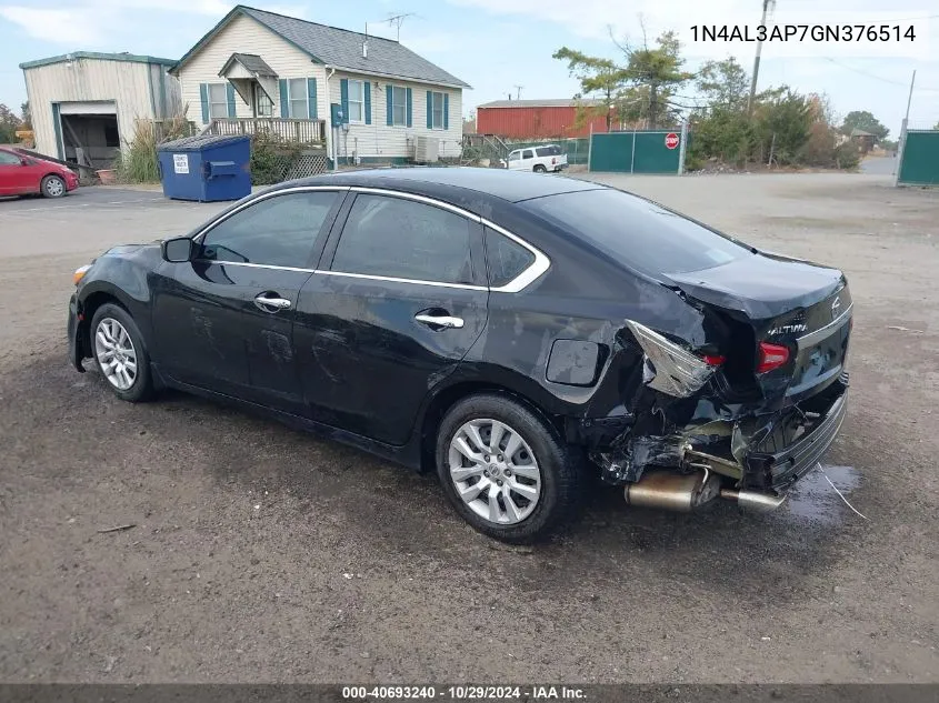 2016 Nissan Altima 2.5 S VIN: 1N4AL3AP7GN376514 Lot: 40693240