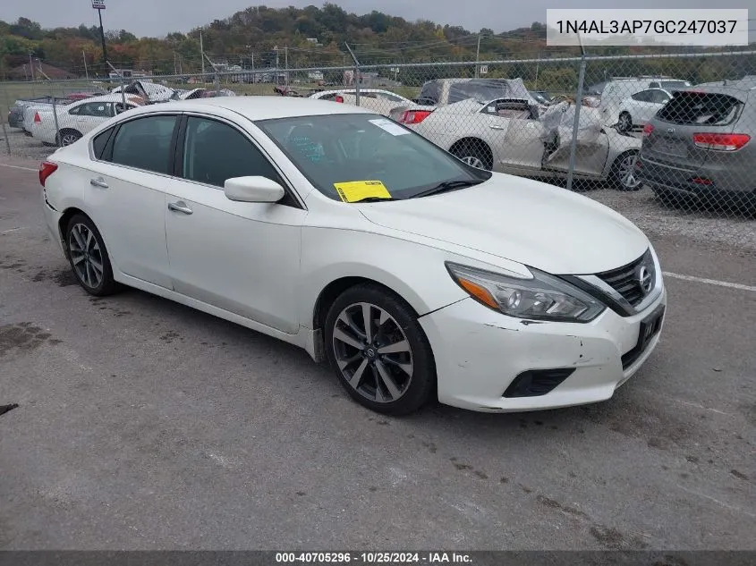 2016 Nissan Altima 2.5 Sr VIN: 1N4AL3AP7GC247037 Lot: 40705296