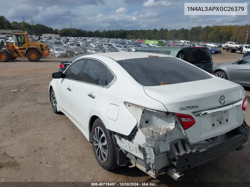 2016 Nissan Altima 2.5 S VIN: 1N4AL3APXGC26379 Lot: 40719457