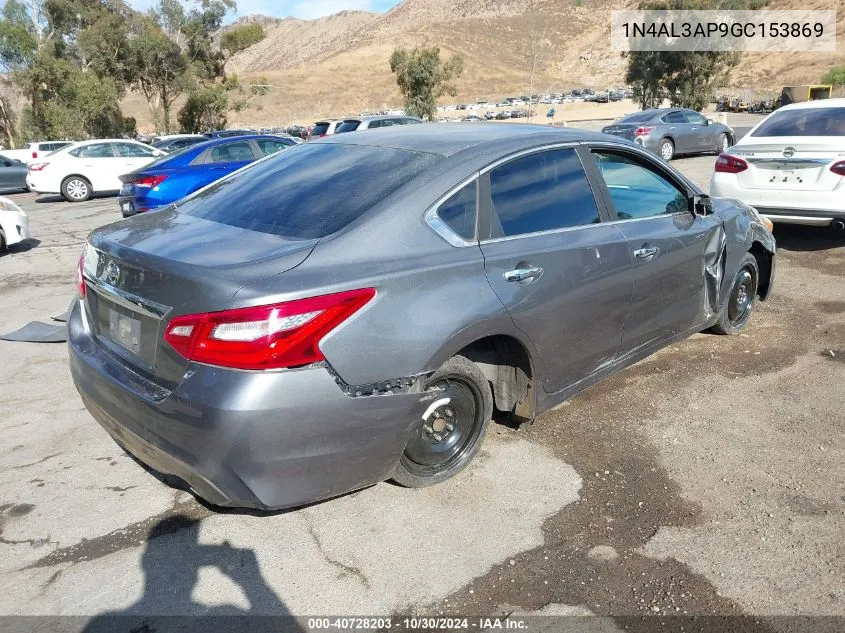 2016 Nissan Altima 2.5/2.5 S/2.5 Sl/2.5 Sr/2.5 Sv VIN: 1N4AL3AP9GC153869 Lot: 40728203